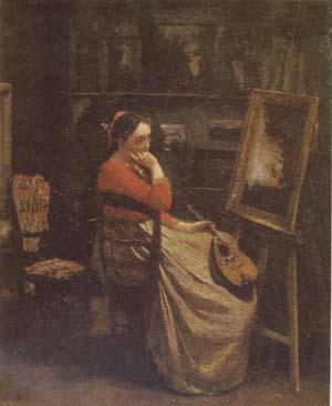 Jean Baptiste Camille  Corot The Studio (mk09) oil painting image